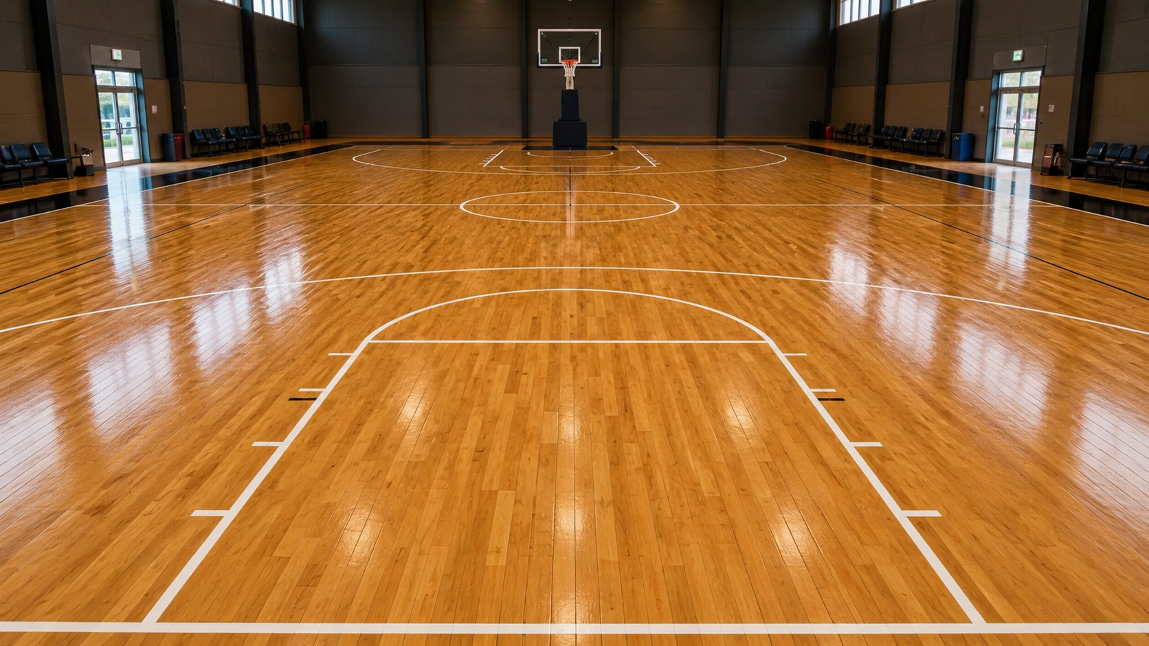 Wooden Basketball Court
